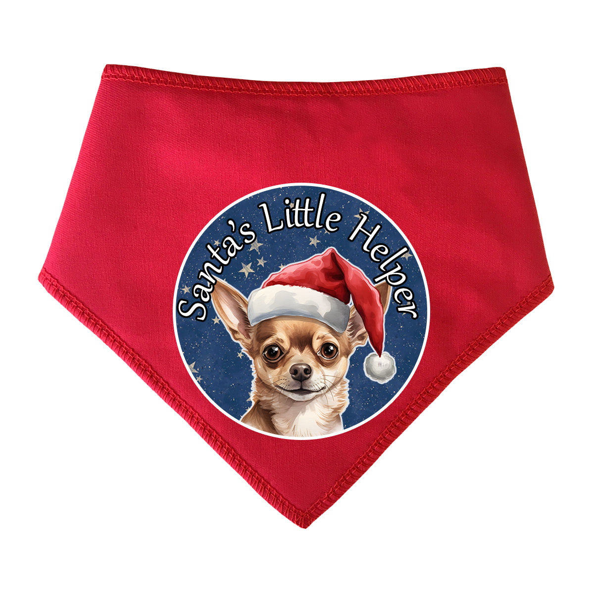 Chihuahua Shorthair Dog Design Santa's Little Helper Dog Bandana