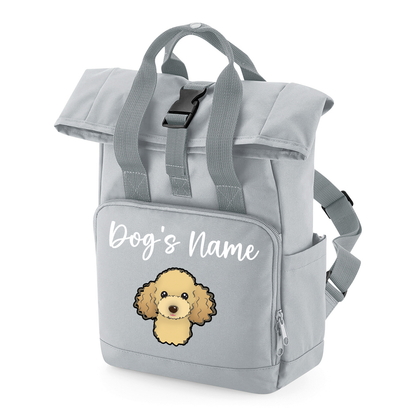 Travel Rucksack 9 Litres Grey Any Breed Backpack With Custom Personalised Dog Name