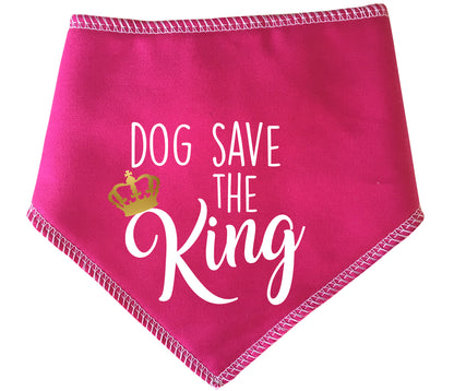 Dog Save The King Dog Bandana