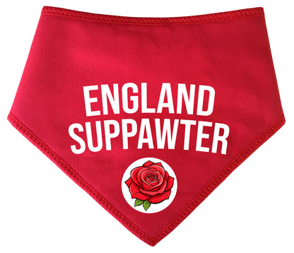 England Suppawter St George Badge Red Dog Bandana