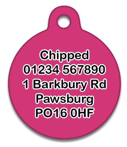 Contemporary Flowers - Pet ID Tag