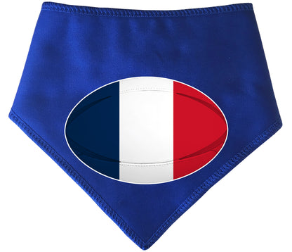 France Rugby Ball French Flag Blue Dog Bandana