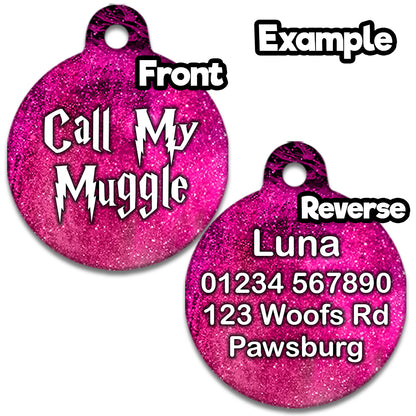 Call My Muggle Pink - Pet ID Tag