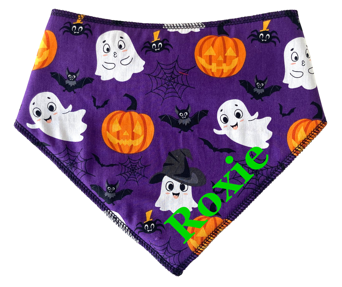 Cute Ghosts Pumpkins & Bats Personalised Dog Bandana