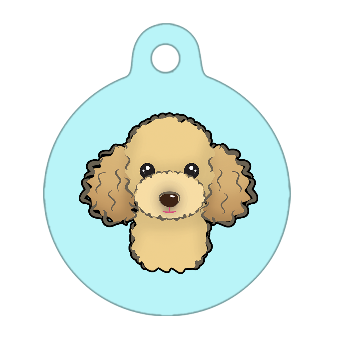 38mm Diameter Large Size - Poodle Design