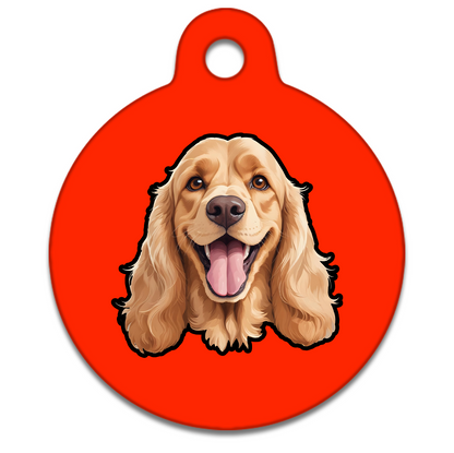 38mm Diameter Large Size - Cocker Spaniel Design