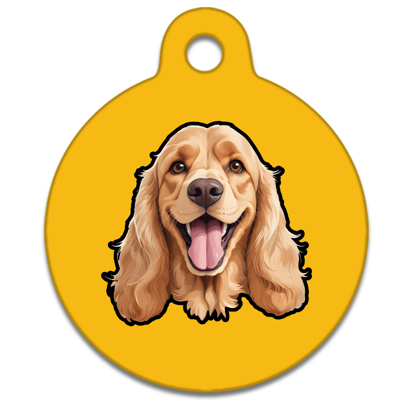 38mm Diameter Large Size - Cocker Spaniel Design