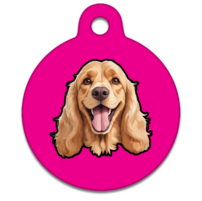 38mm Diameter Large Size - Cocker Spaniel Design