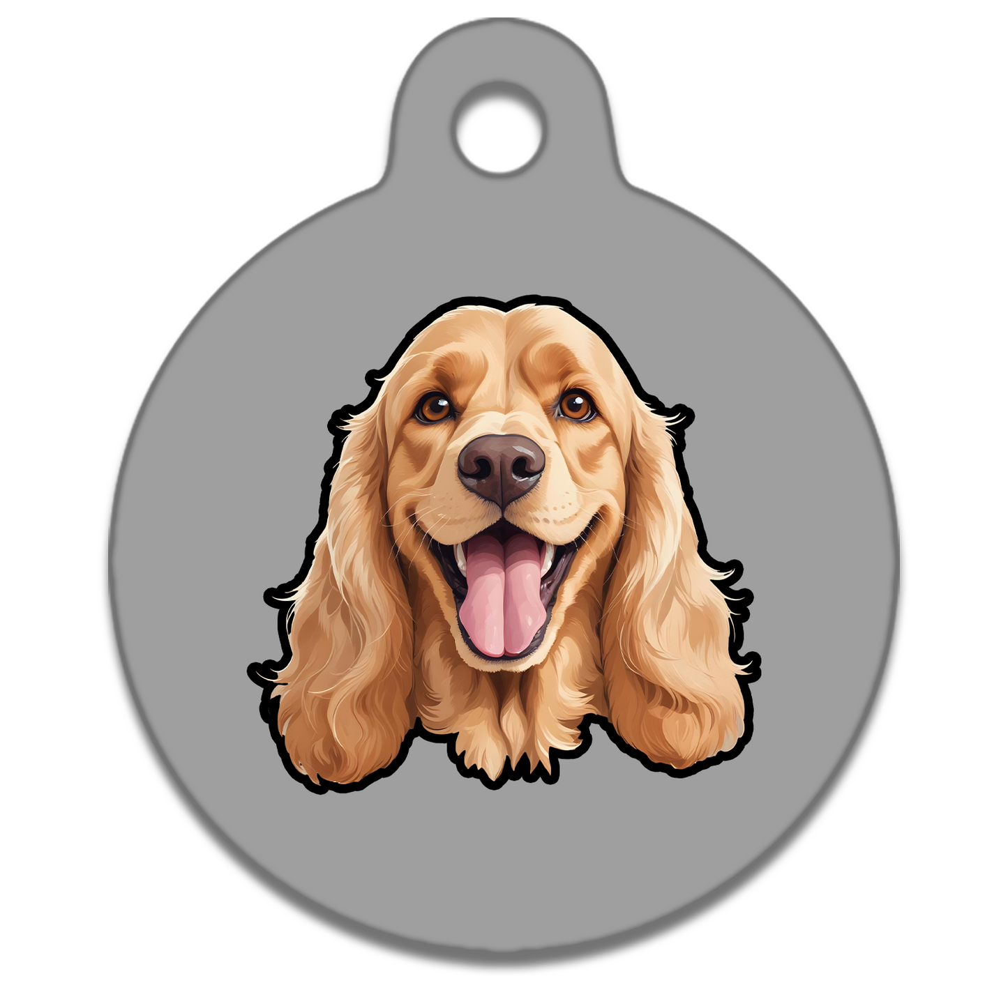 38mm Diameter Large Size - Cocker Spaniel Design