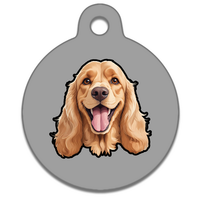 38mm Diameter Large Size - Cocker Spaniel Design