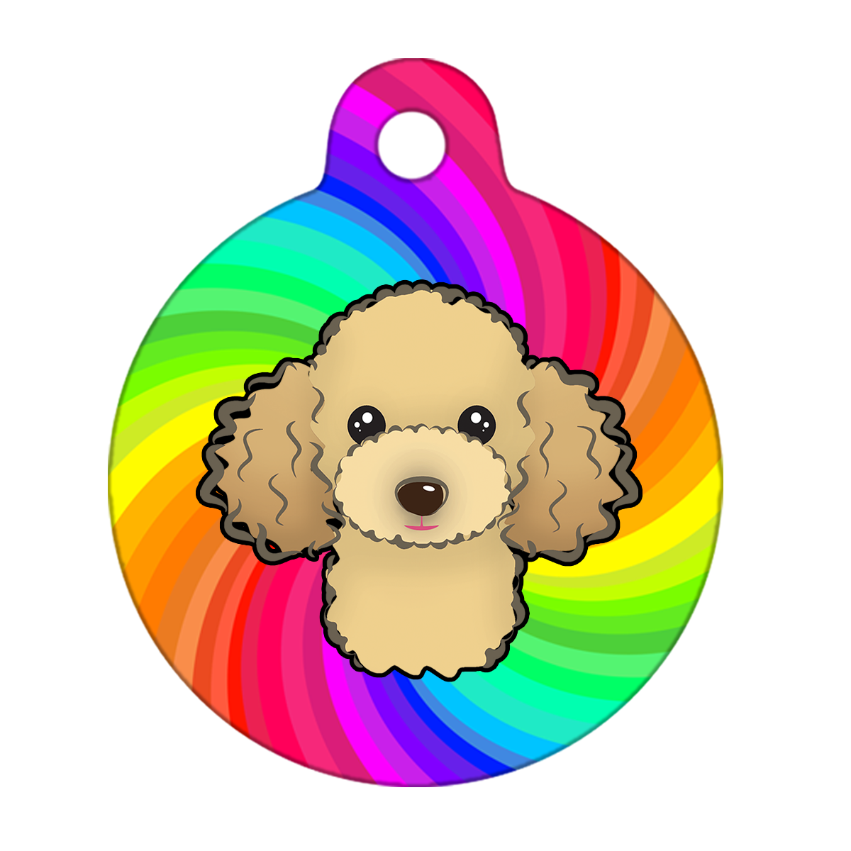 25mm Diameter Small Size - Poodle Design