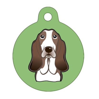 25mm Diameter Small Size - Basset Hound Dog