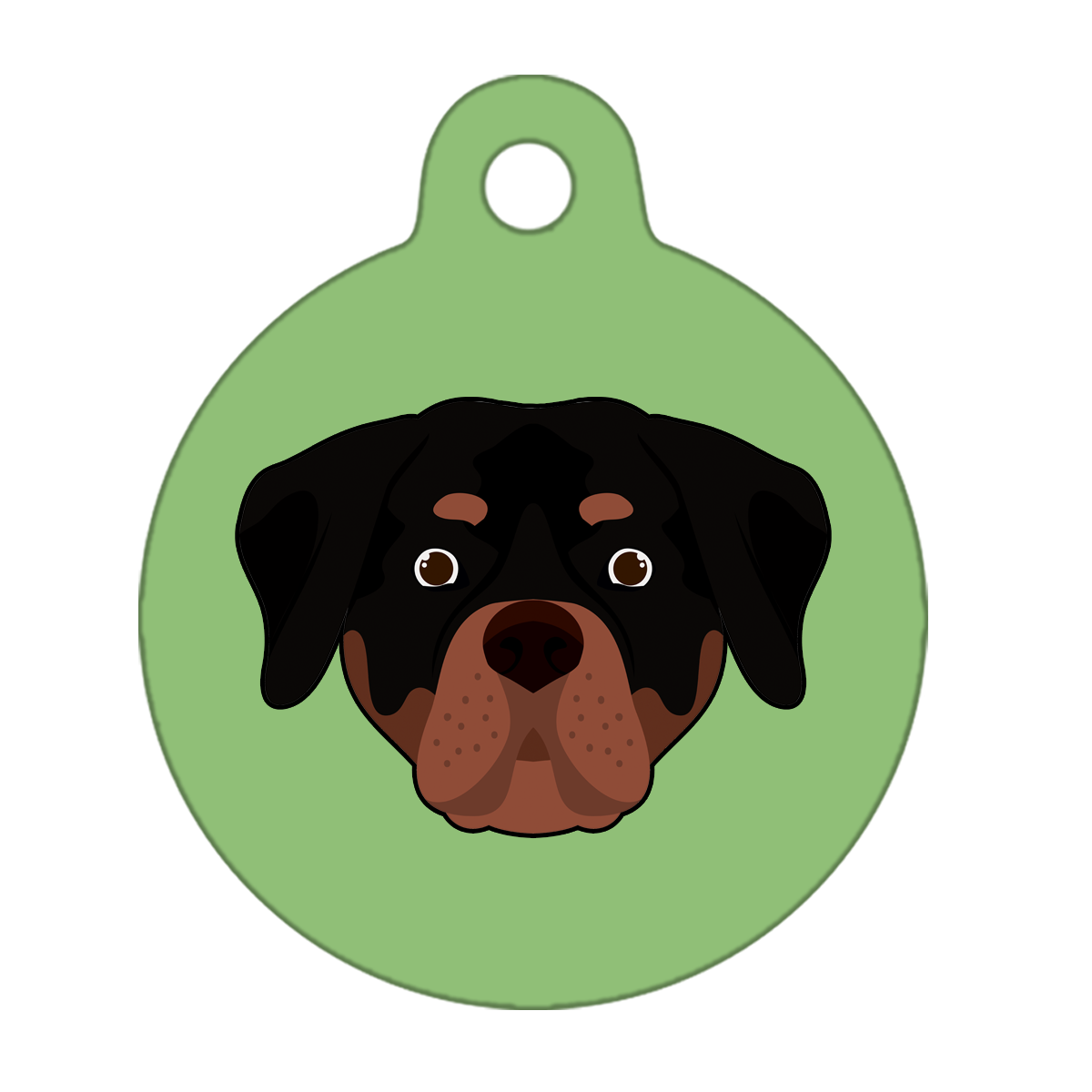 38mm Diameter Large Size Rottweiler Dog