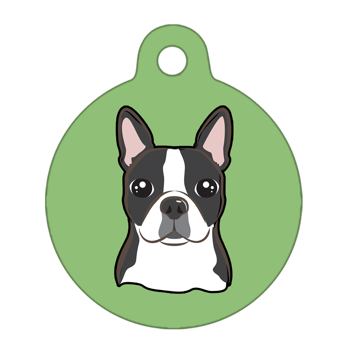 31mm Diameter Medium Size - Boston Terrier Dog