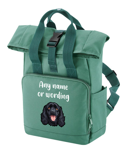 Sage Green Any Breed Backpack With Custom Personalised Dog Name