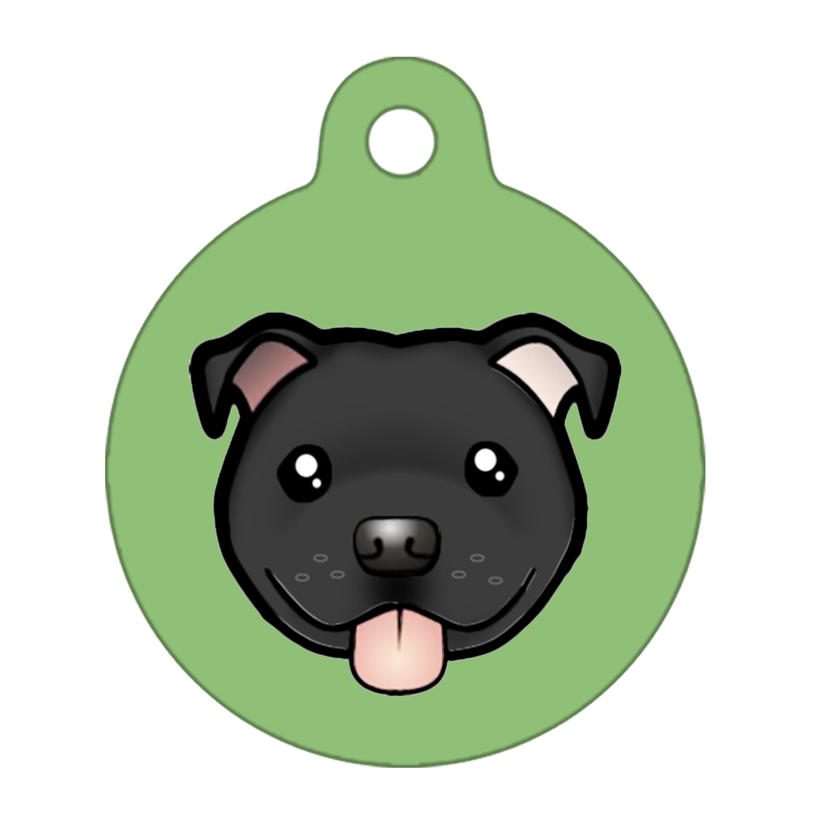 25mm Diameter Small Size - Staffie Cartoon Dog