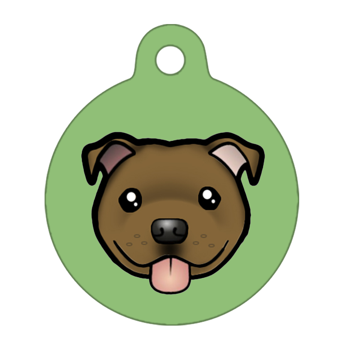 25mm Diameter Small Size - Staffie Cartoon Dog