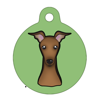 25mm Diameter Small Size - Whippet Dog