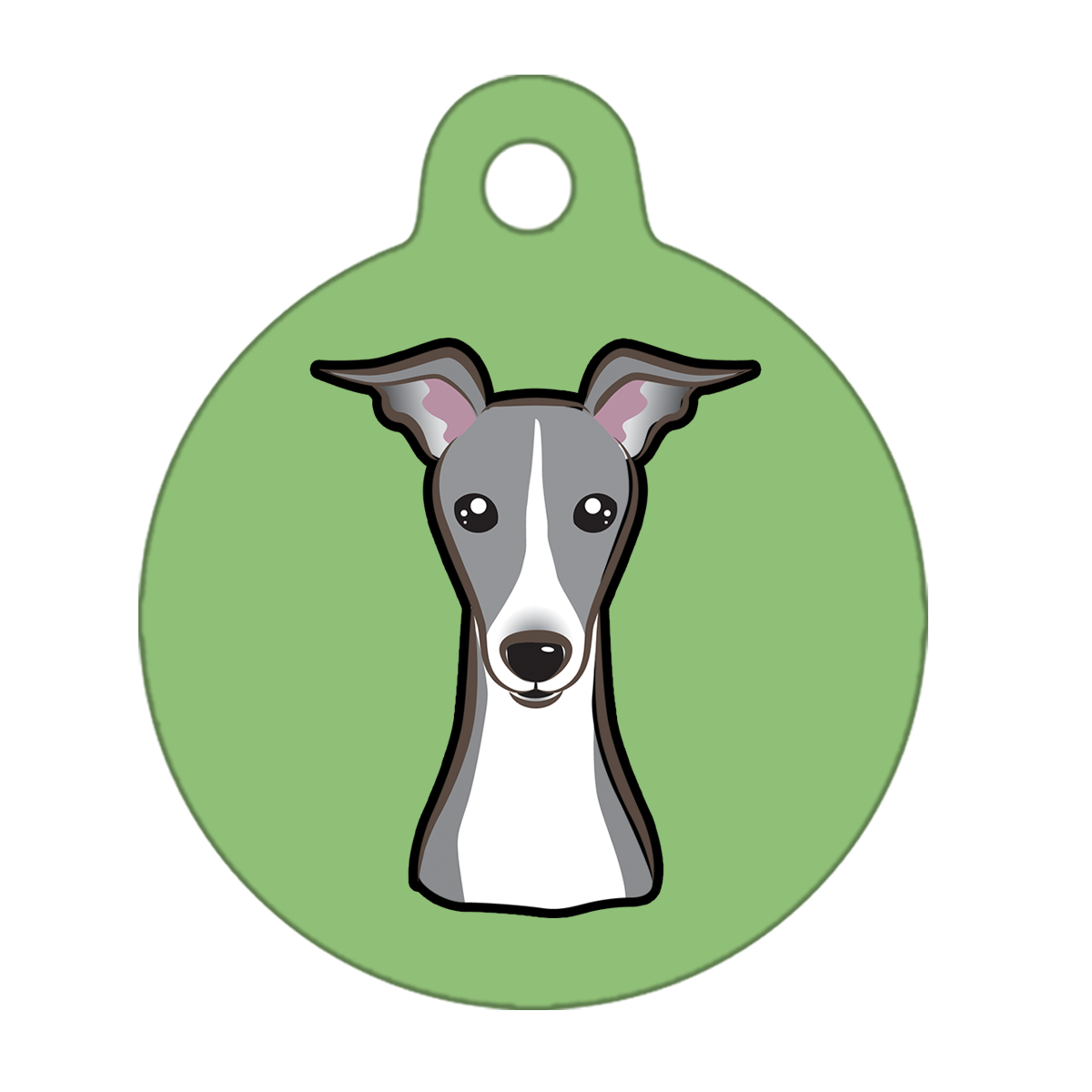 25mm Diameter Small Size - Whippet Dog