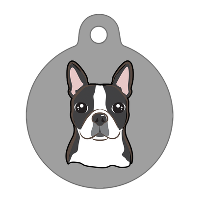 19mm Diameter Tiny Size - Boston Terrier Dog