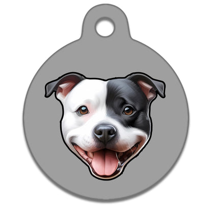 38mm Diameter Large Size - Staffie Dog