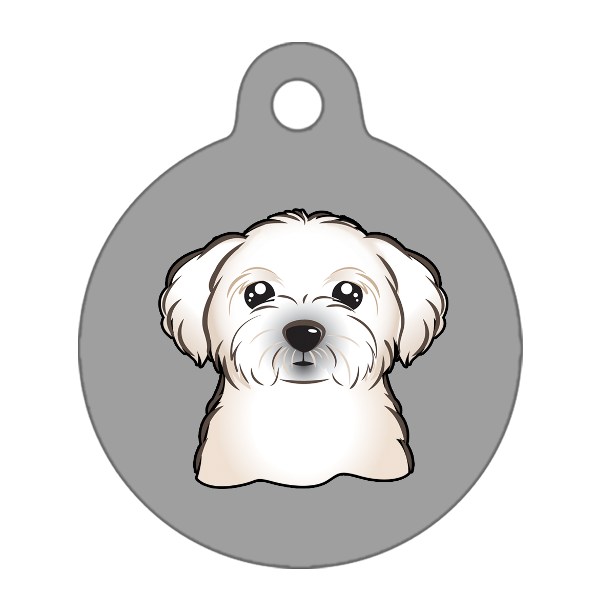 19mm Diameter Tiny Size - Maltese Dog