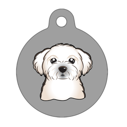 19mm Diameter Tiny Size - Maltese Dog