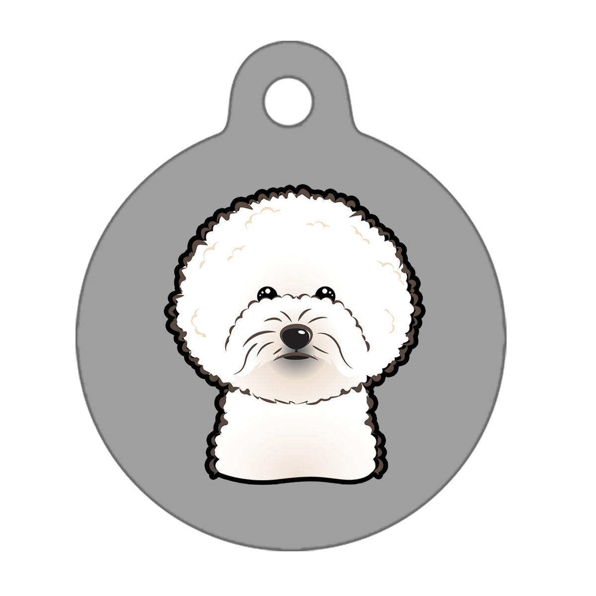 31mm Diameter Medium Size - Bichon Frise Dog