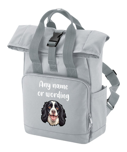 Grey Any Breed Backpack With Custom Personalised Dog Name