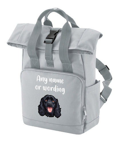 Grey Any Breed Backpack With Custom Personalised Dog Name