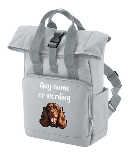 Grey Any Breed Backpack With Custom Personalised Dog Name