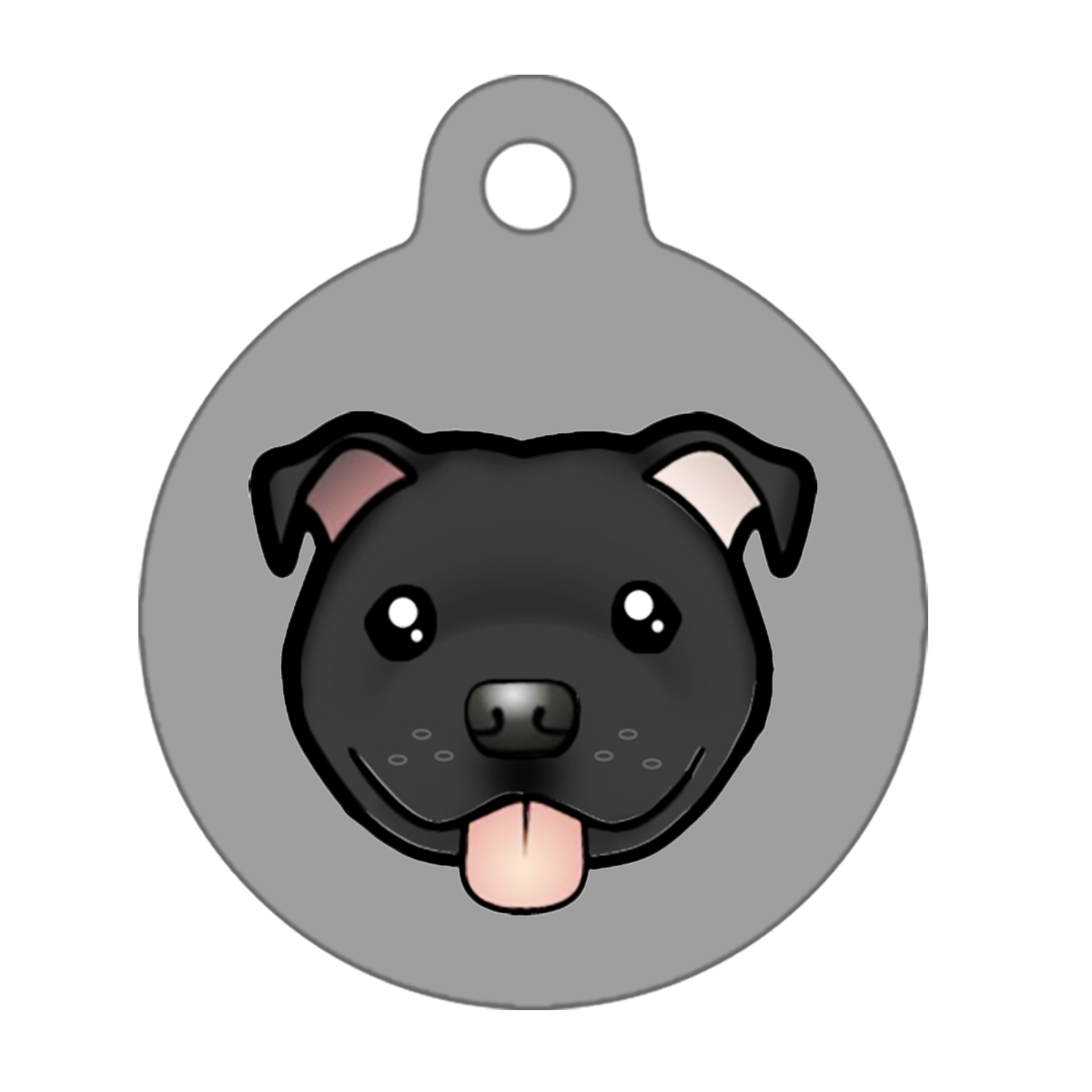 38mm Diameter Large Size - Staffie Cartoon Dog