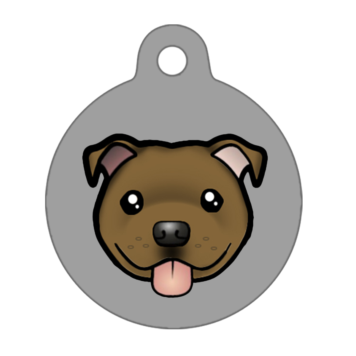 38mm Diameter Large Size - Staffie Cartoon Dog