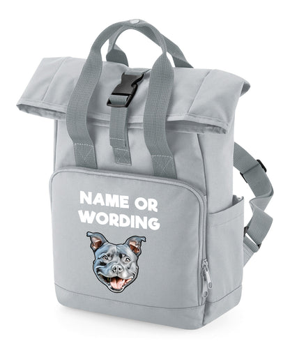 Grey Any Breed Backpack With Custom Personalised Dog Name