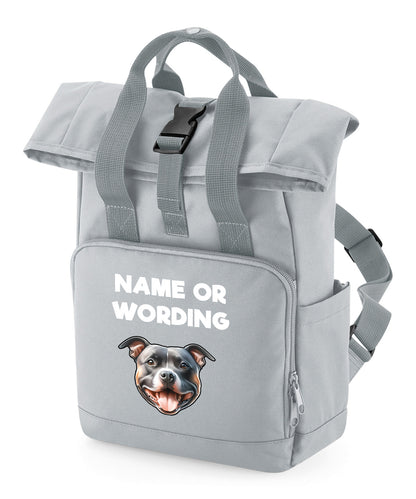 Grey Any Breed Backpack With Custom Personalised Dog Name