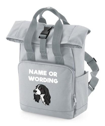 Grey Any Breed Backpack With Custom Personalised Dog Name