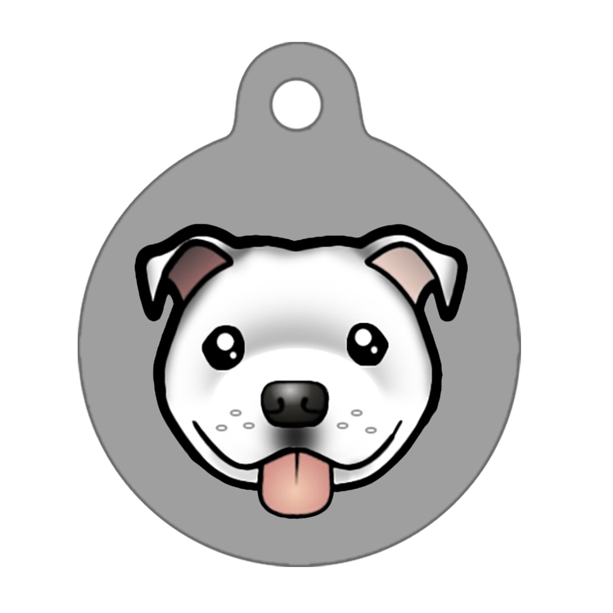 38mm Diameter Large Size - Staffie Cartoon Dog