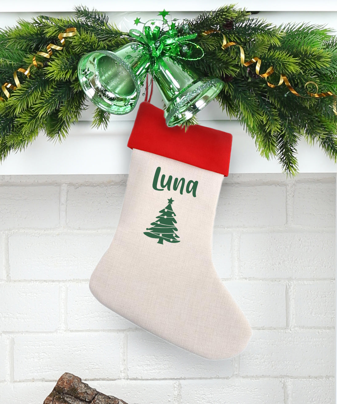 Personalised Christmas Stocking Choose Your Name & Design