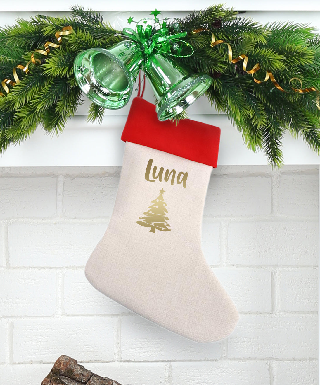 Personalised Christmas Stocking Choose Your Name & Design