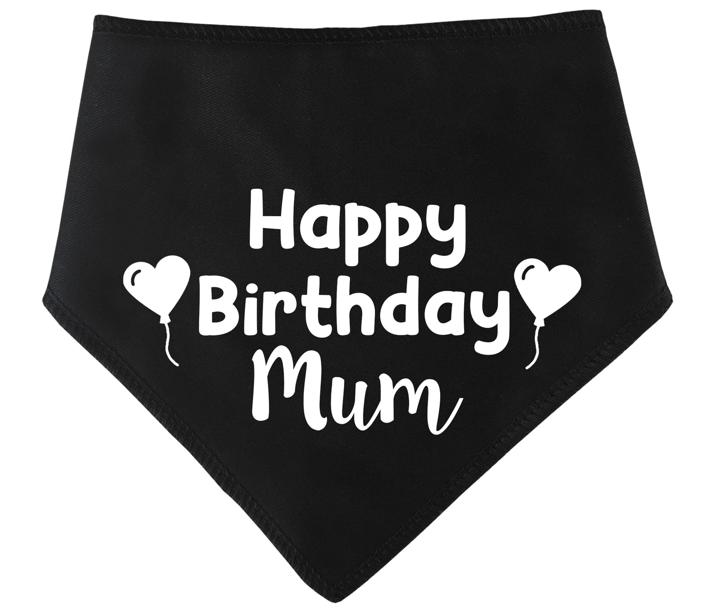 Happy Birthday Mum Heart Balloons Dog Bandana