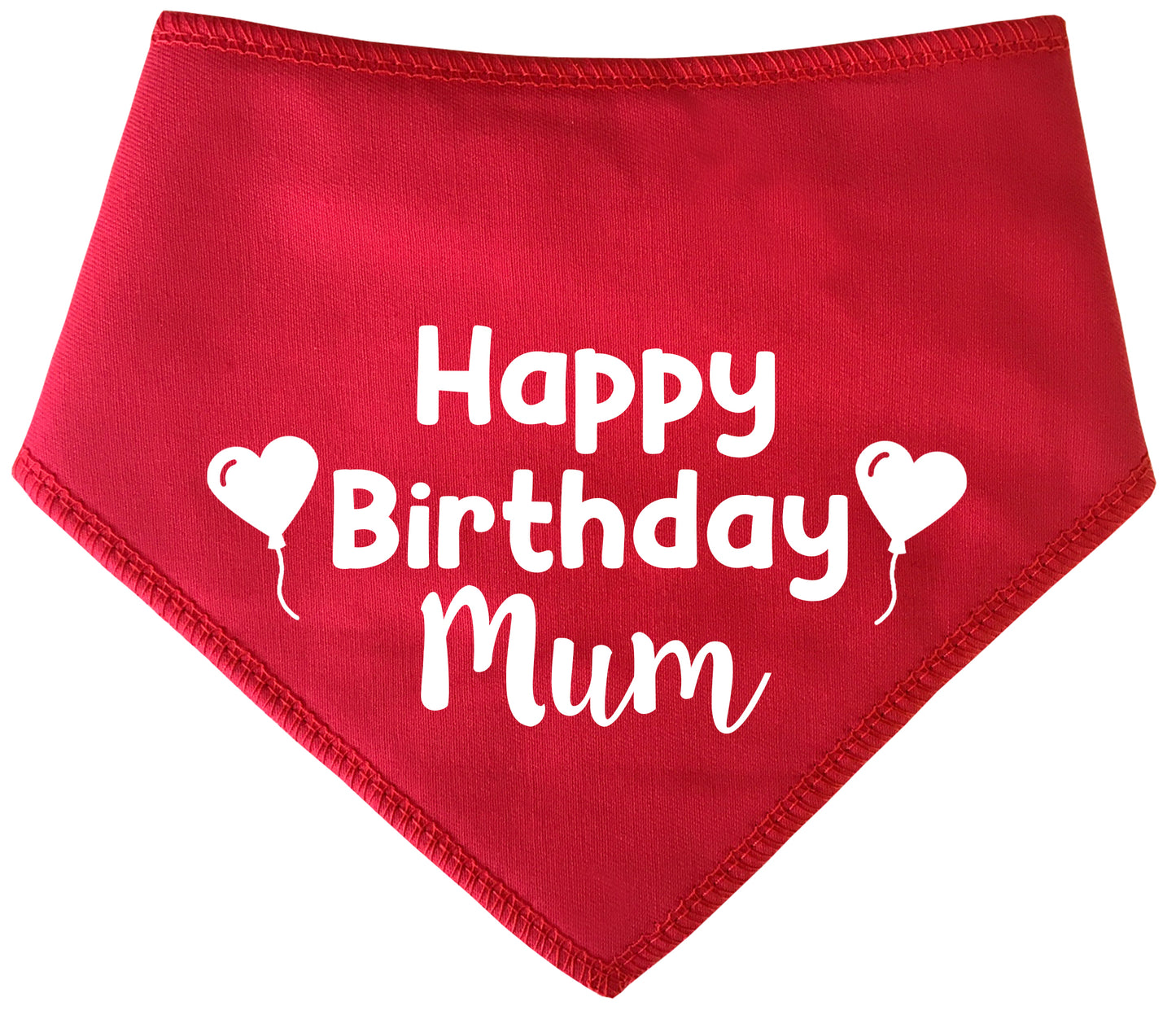 Happy Birthday Mum Heart Balloons Dog Bandana