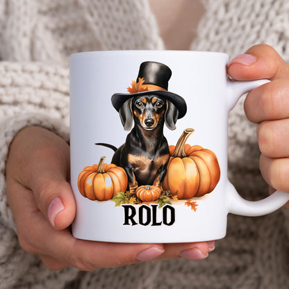 Halloween Is Better With A Dachshund Sausage Dog Mug & Any Name