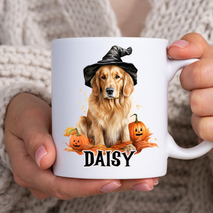 Halloween Is Better With A Golden Retriever Dog Mug & Any Name