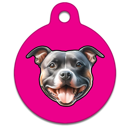 38mm Diameter Large Size - Staffie Dog