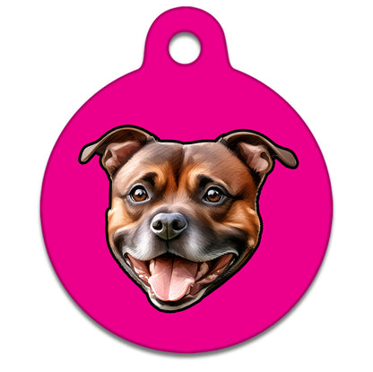 38mm Diameter Large Size - Staffie Dog