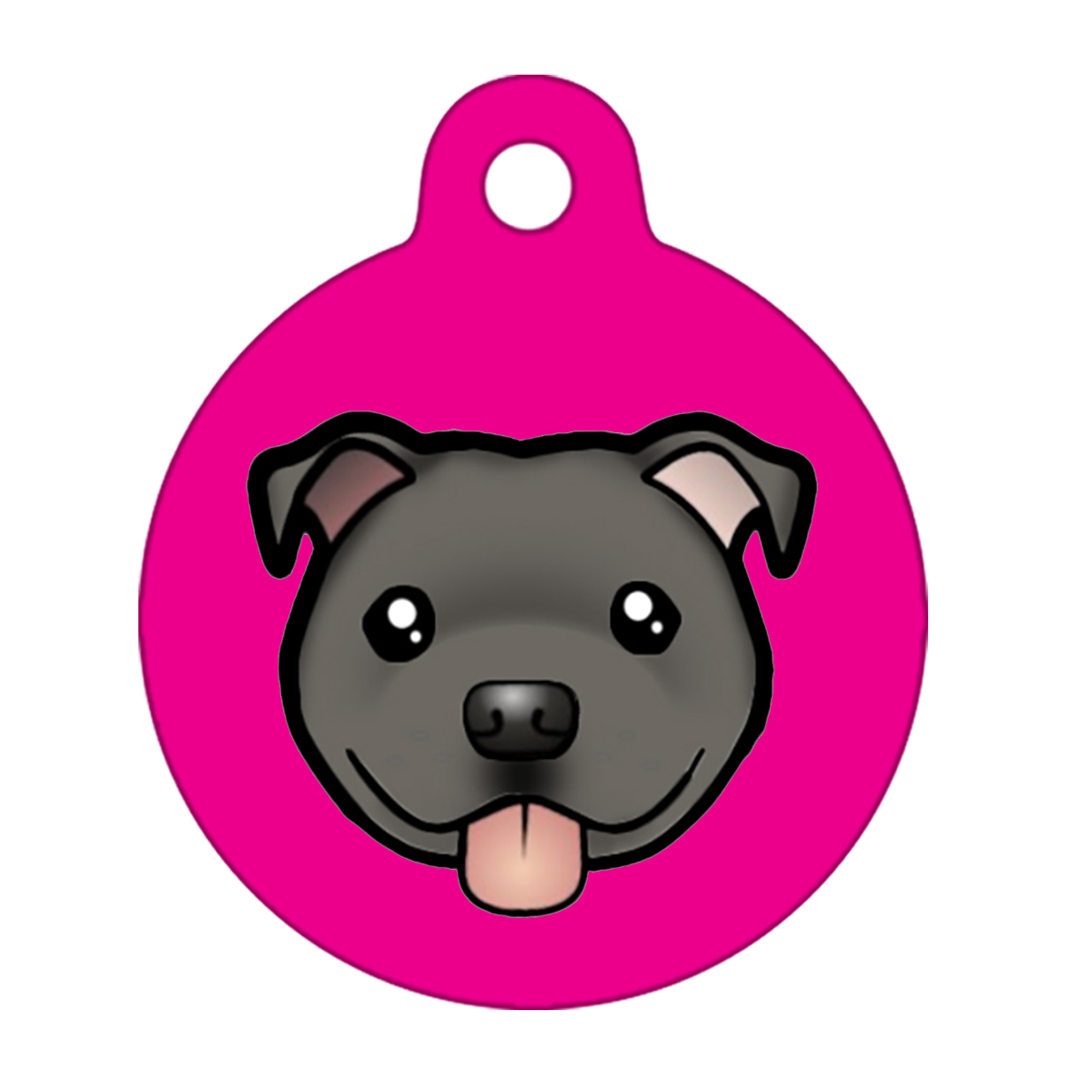 38mm Diameter Large Size - Staffie Cartoon Dog