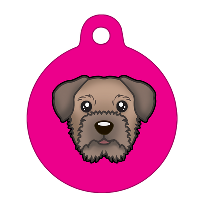 38mm Diameter Large Size - Border Terrier Dog