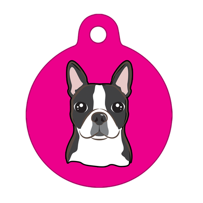 19mm Diameter Tiny Size - Boston Terrier Dog