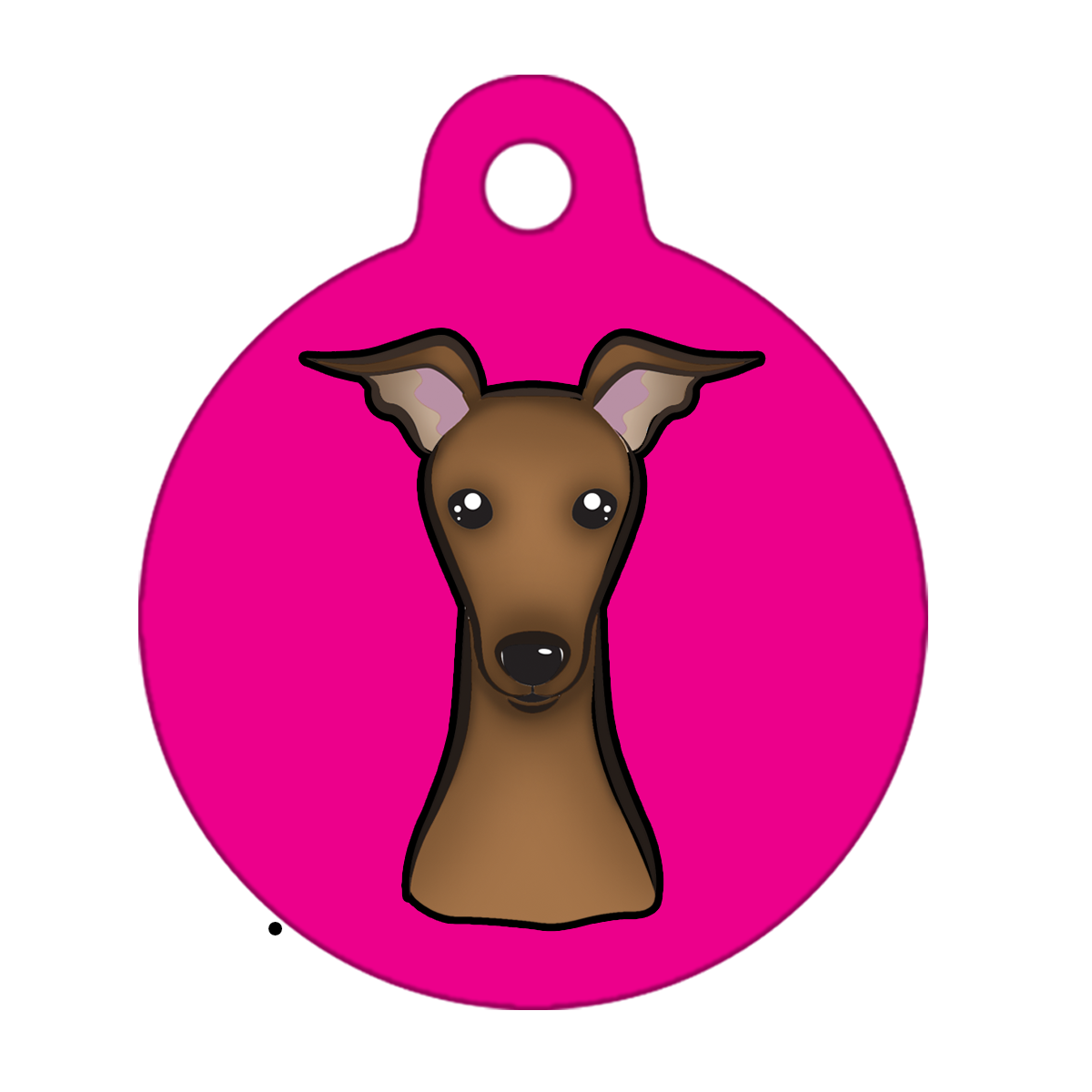 25mm Diameter Small Size - Whippet Dog