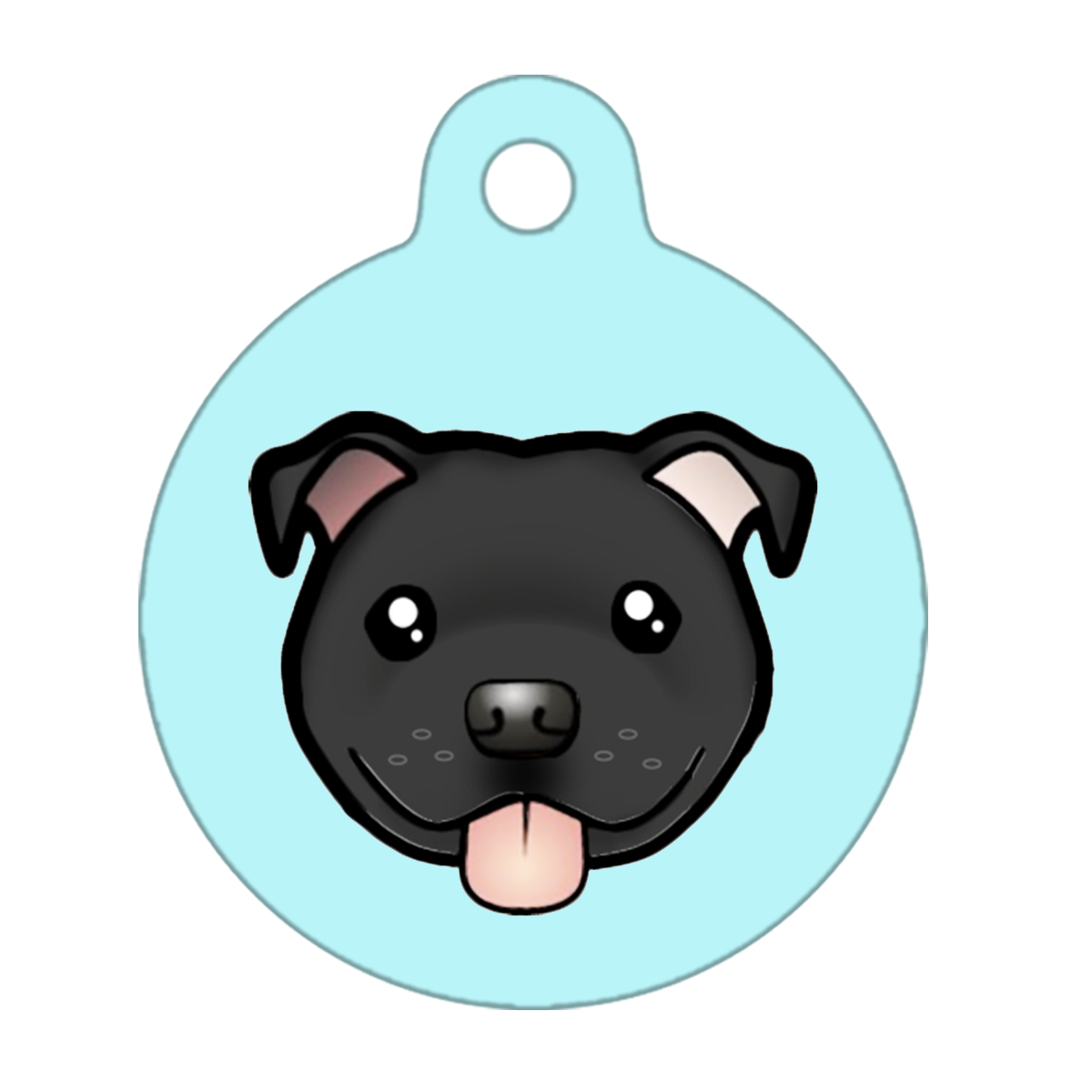 38mm Diameter Large Size - Staffie Cartoon Dog